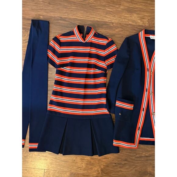 VTG Union Made 60s/70s Butte Knit Long Cardigan Dress & Scarf Auburn Tiger Lrg? - Picture 2 of 12